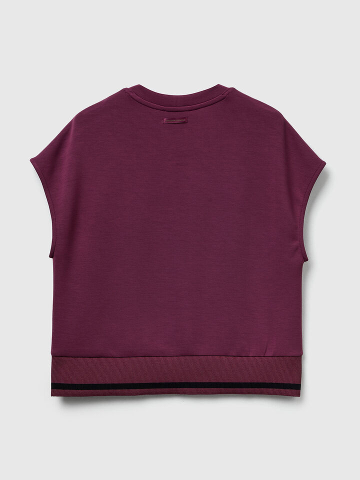 SLEEVELESS SWEATER Femme image number 6